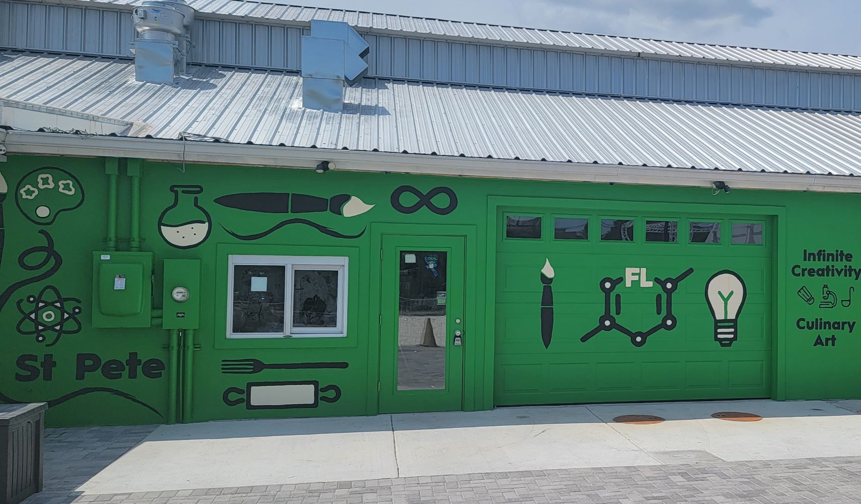 Mural on the front of The Foodie Labs building in St. Petersburg, FL